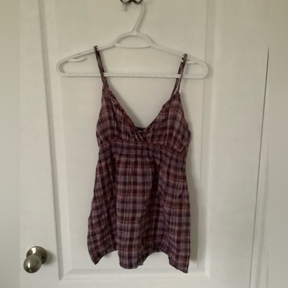 Purple and reddish striped tank top - Picture 1 of 3